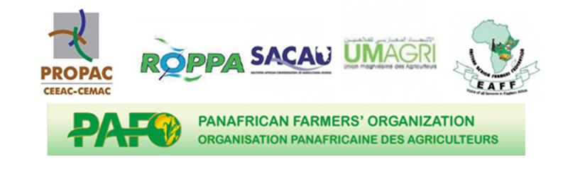 Logos for the 2nd Continental Briefing Inclusive Finance for Farmers in Africa